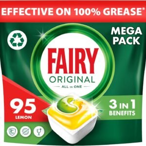 Fairy Original All-In-1 Dishwasher Tablets Lemon, 95 Tablets (5×19)