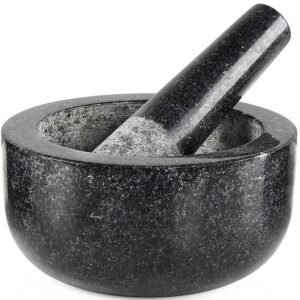 #AD Large Pestle and Mortar Set Granite Stone Spice Herb Crusher Grinder DIY Vintage